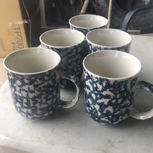 Vintage folk craft sponge cups(5)